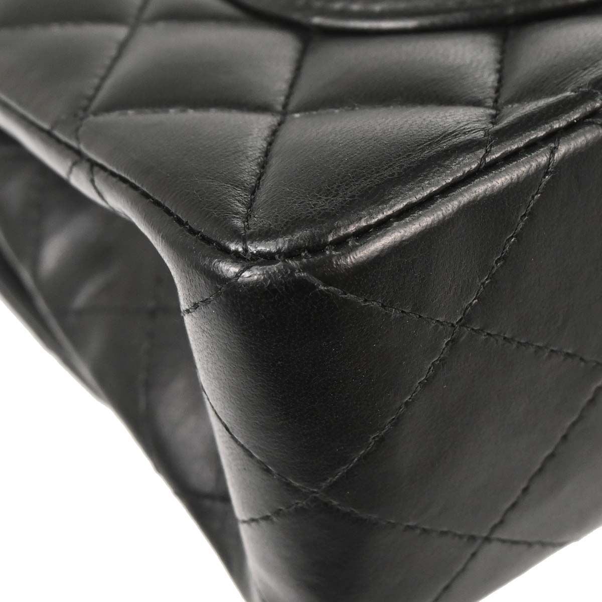 Chanel Black Lambskin Small Classic Double Flap Shoulder Bag
