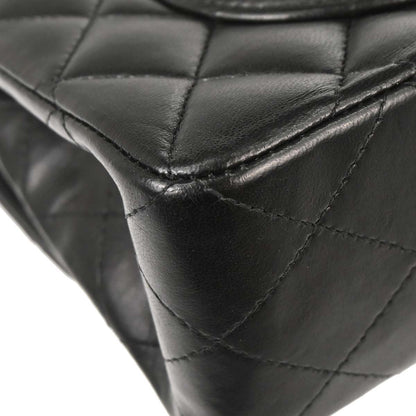 Chanel Black Lambskin Small Classic Double Flap Shoulder Bag