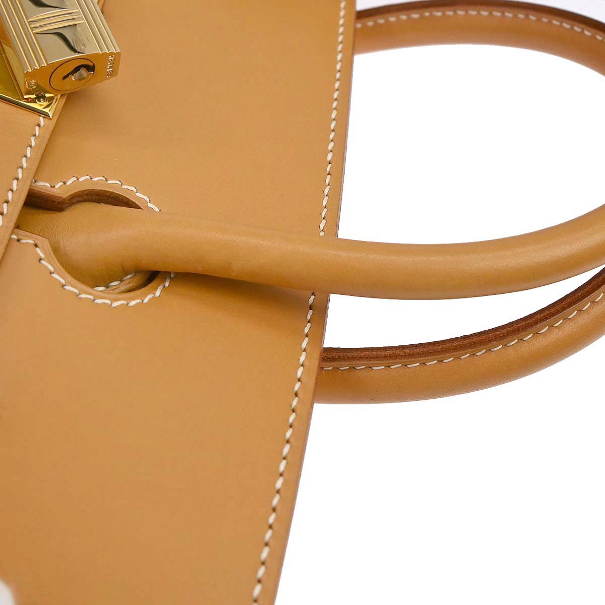 Hermes Natural Vache Haut a Courroies 32 Handbag