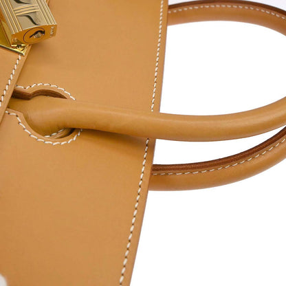 Hermes Natural Vache Haut a Courroies 32 Handbag