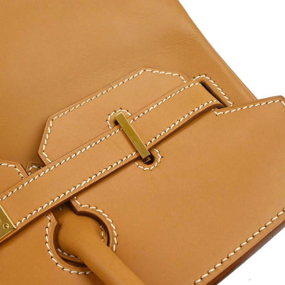 Hermes Natural Vache Haut a Courroies 32 Handbag