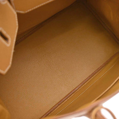 Hermes Natural Vache Haut a Courroies 32 Handbag