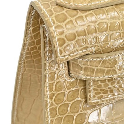 Hermes * Poussiere Porosus Lisse Kelly 28 Sellier Shoulder Handbag