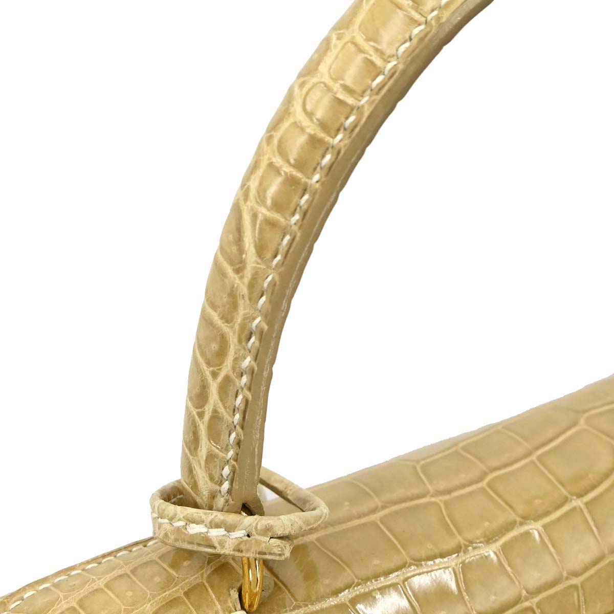 Hermes * Poussiere Porosus Lisse Kelly 28 Sellier Shoulder Handbag