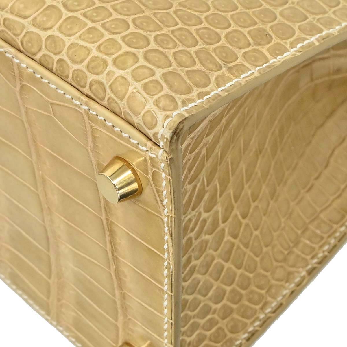 Hermes * Poussiere Porosus Lisse Kelly 28 Sellier Shoulder Handbag