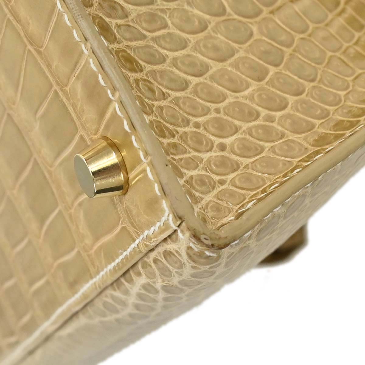 Hermes * Poussiere Porosus Lisse Kelly 28 Sellier Shoulder Handbag