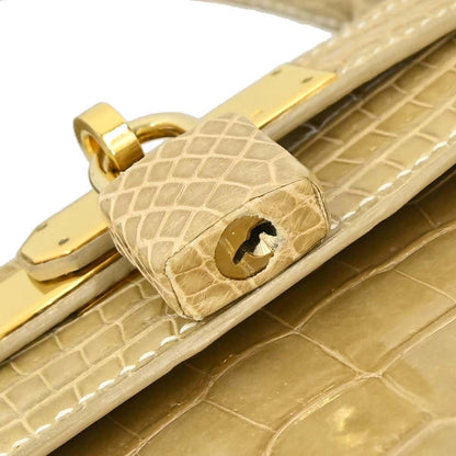 Hermes * Poussiere Porosus Lisse Kelly 28 Sellier Shoulder Handbag