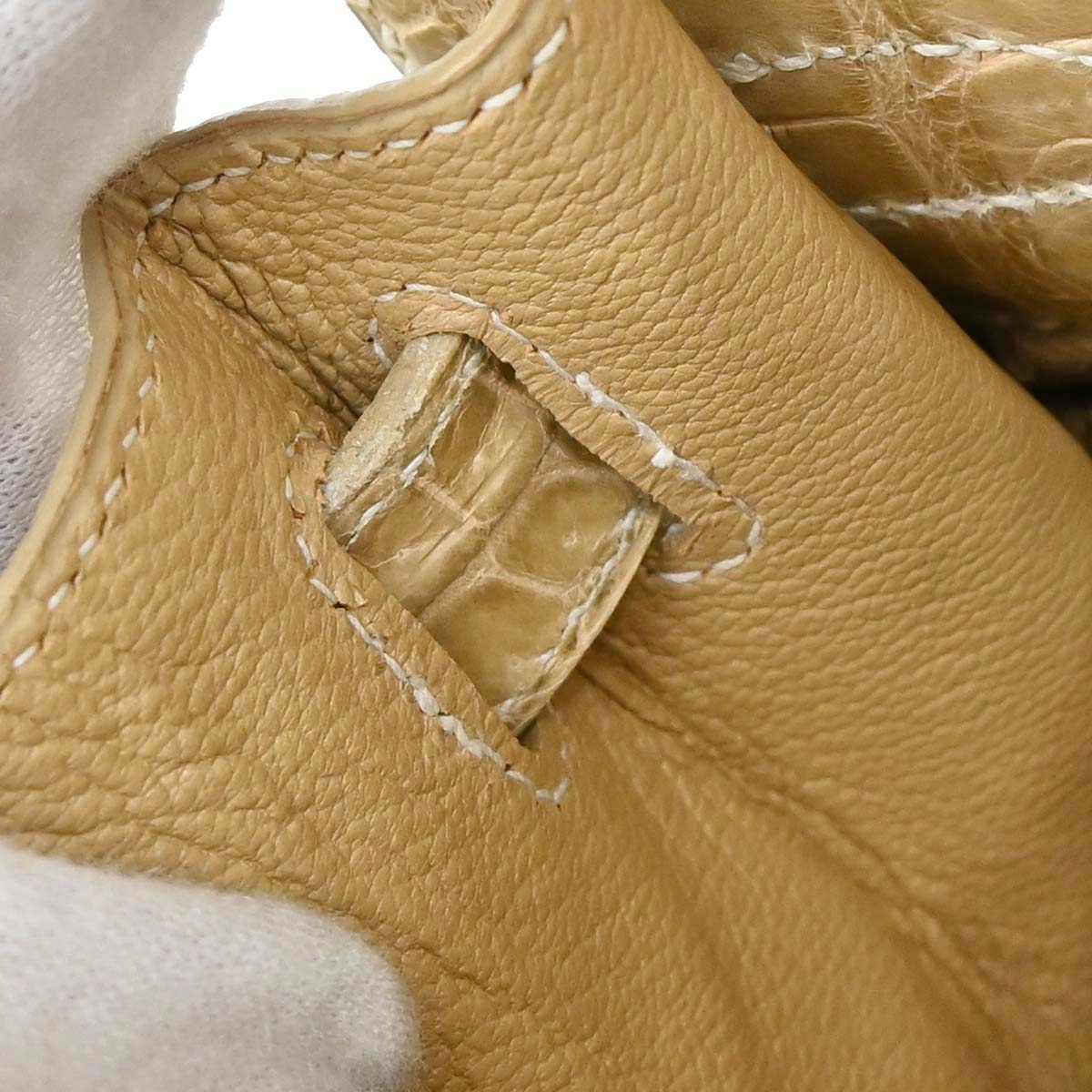 Hermes * Poussiere Porosus Lisse Kelly 28 Sellier Shoulder Handbag