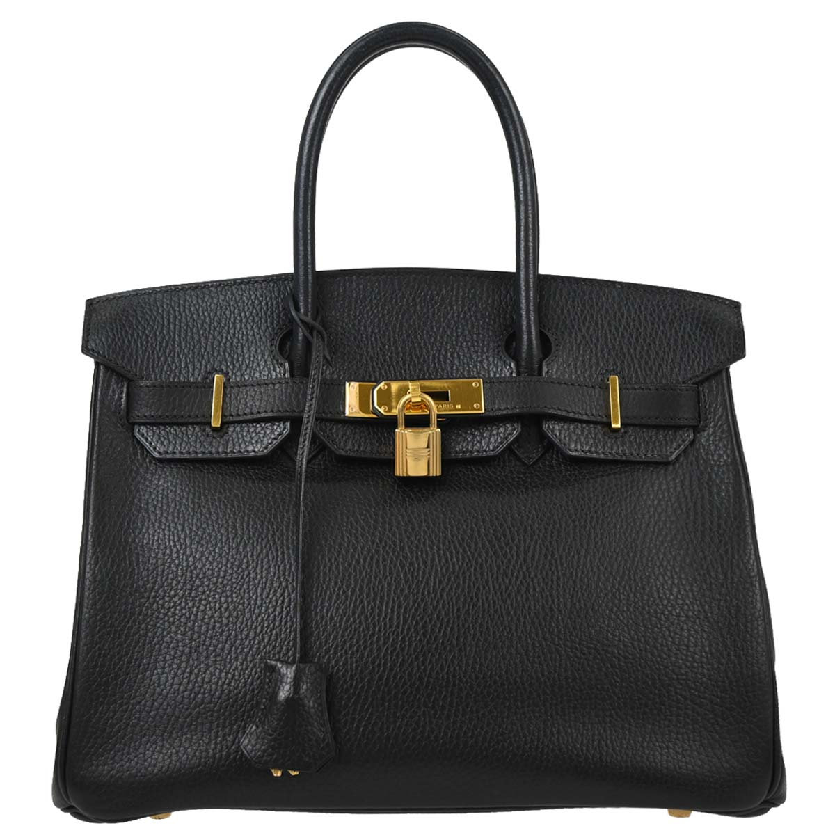 Hermes Black Ardennes Birkin 30 Handbag