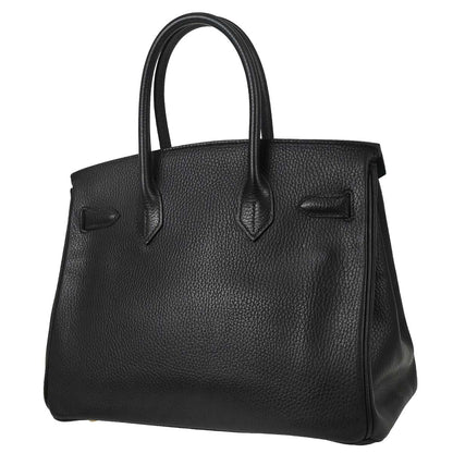 Hermes Black Ardennes Birkin 30 Handbag