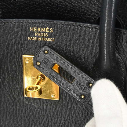 Hermes Black Ardennes Birkin 30 Handbag