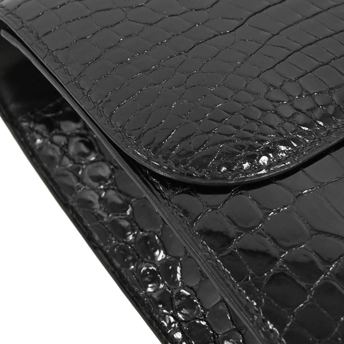 Hermes * Black Porosus Constance 23 Shoulder Bag