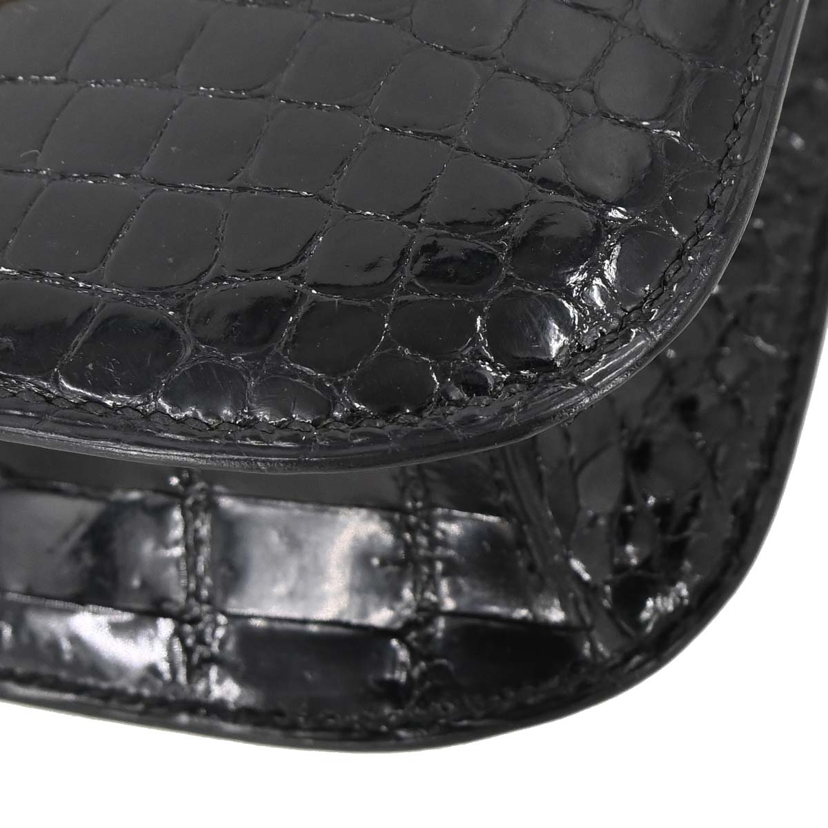 Hermes * Black Porosus Constance 23 Shoulder Bag