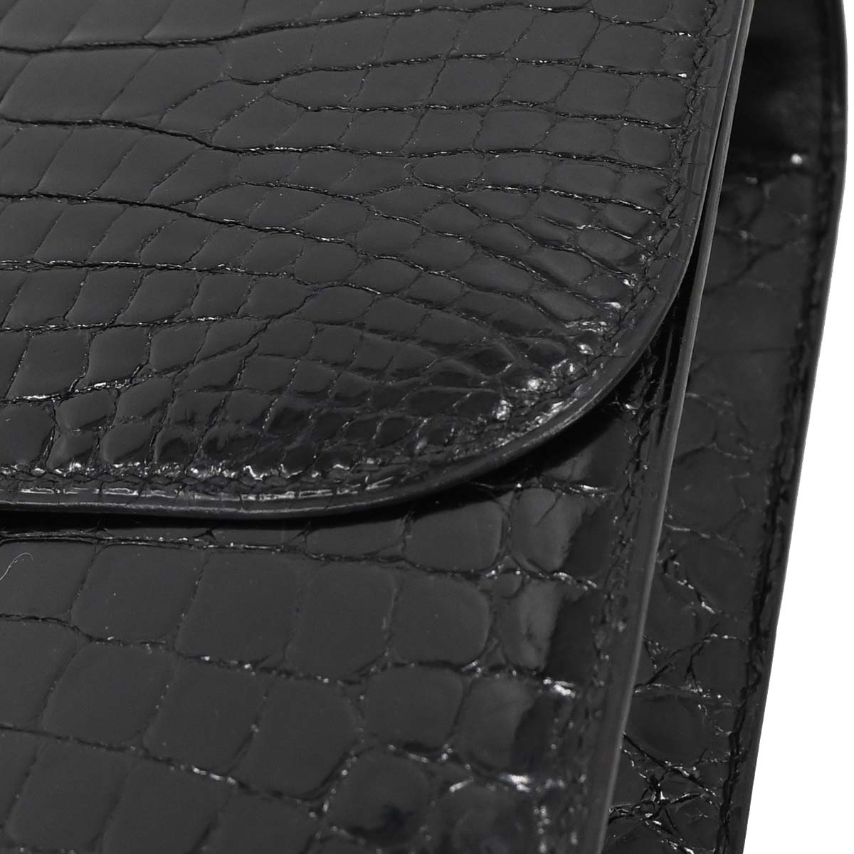 Hermes * Black Porosus Constance 23 Shoulder Bag