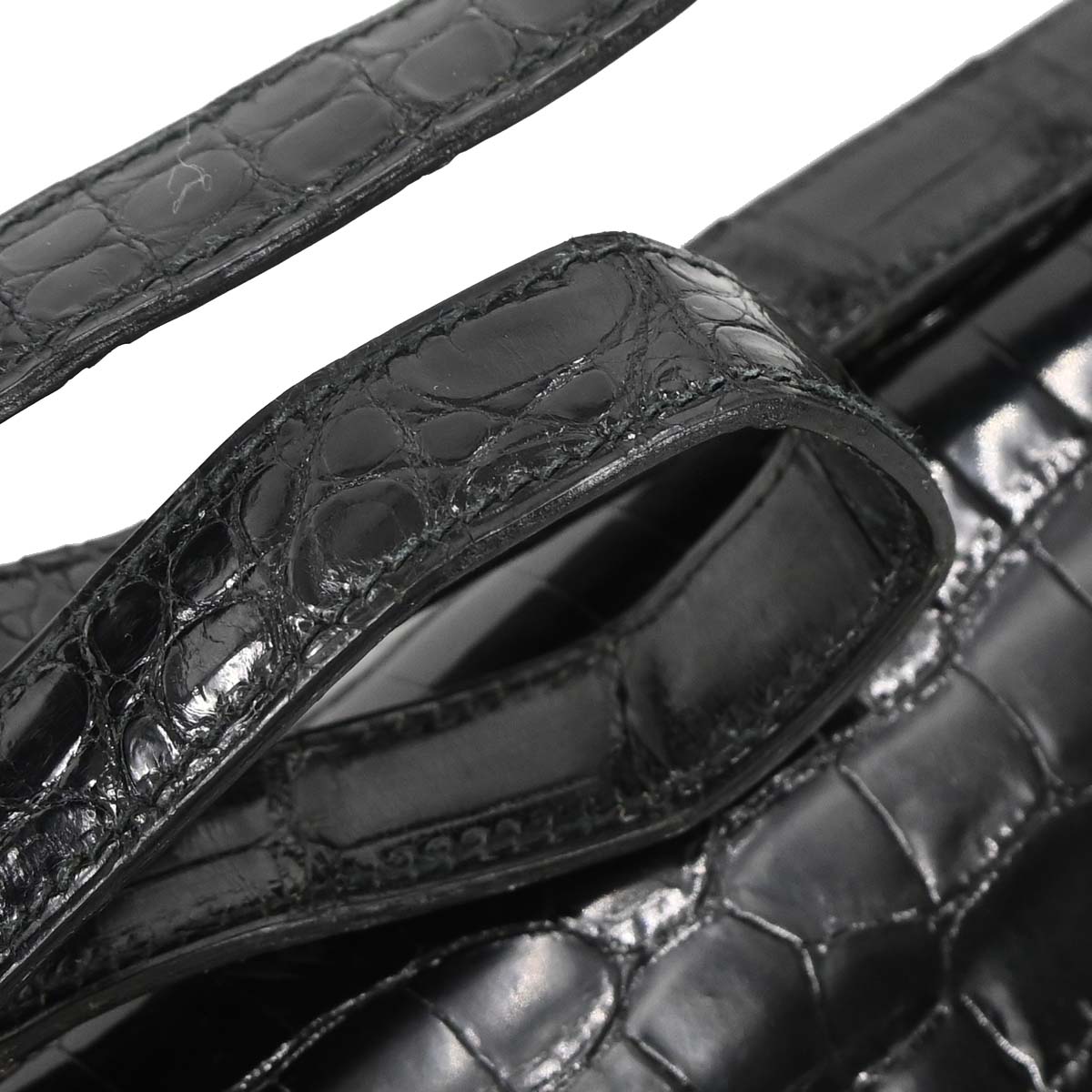 Hermes * Black Porosus Constance 23 Shoulder Bag
