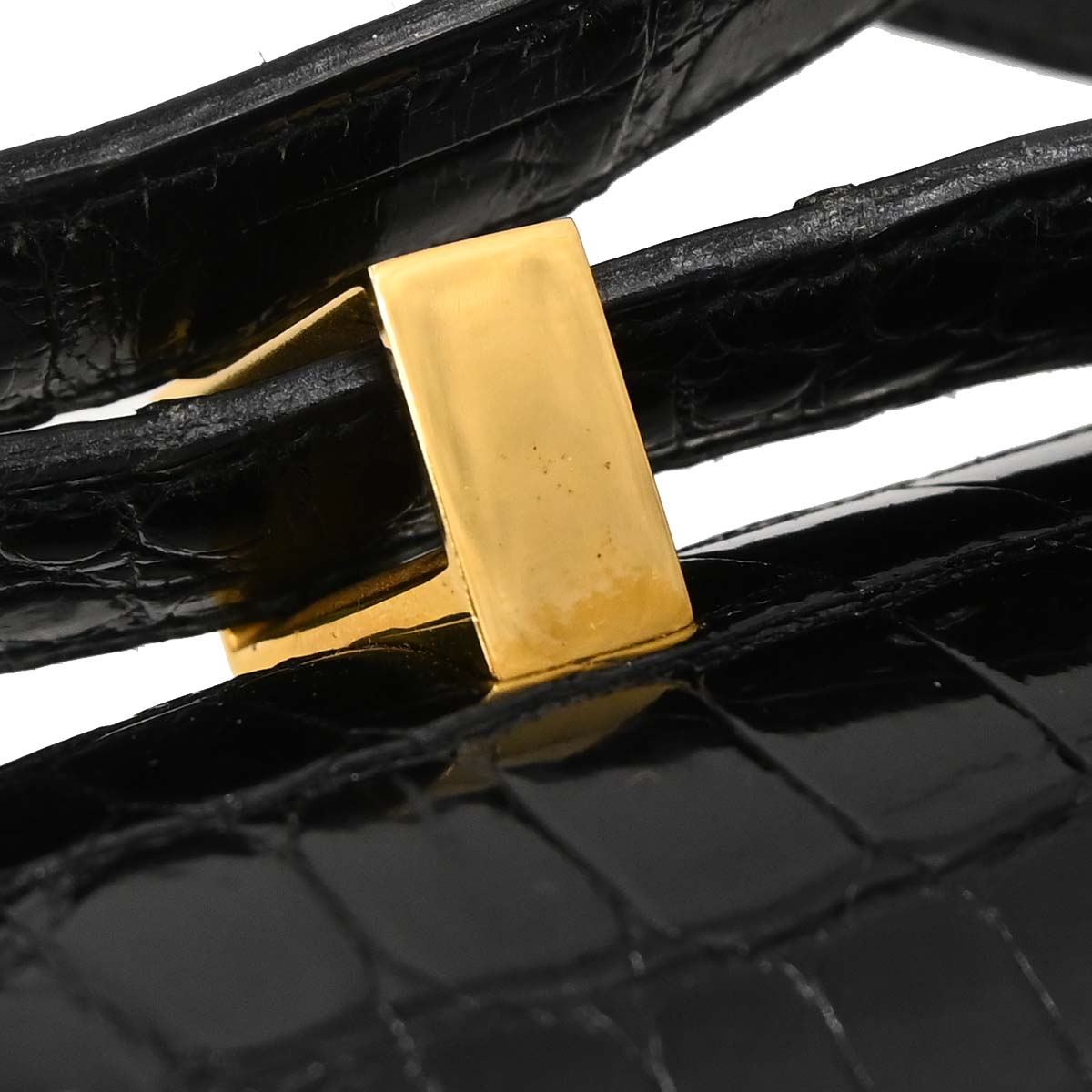 Hermes * Black Porosus Constance 23 Shoulder Bag