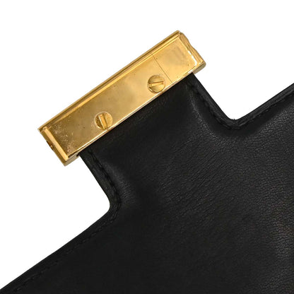 Hermes * Black Porosus Constance 23 Shoulder Bag