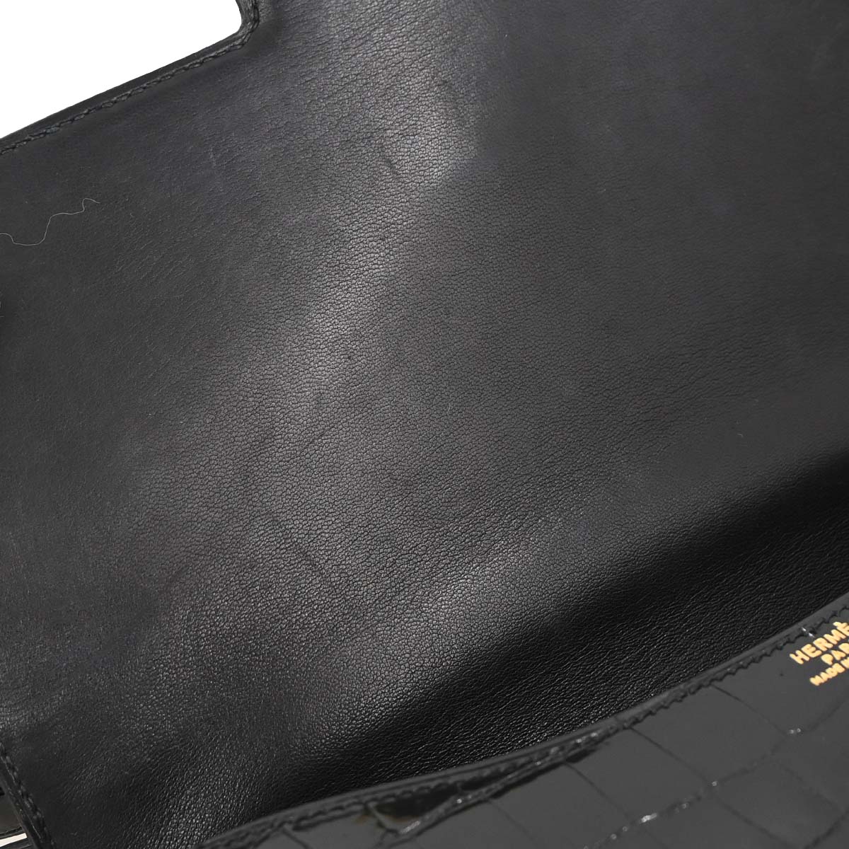 Hermes * Black Porosus Constance 23 Shoulder Bag