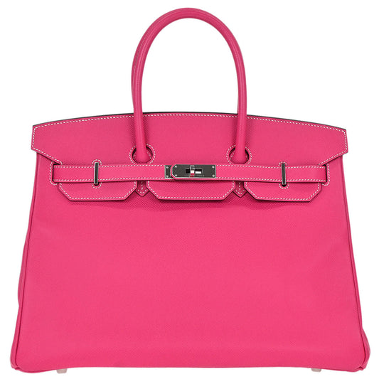 Hermes Rose tyrien Epsom Birkin 35 Handbag