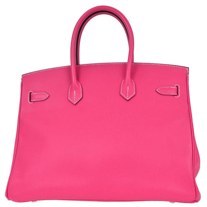 Hermes Rose tyrien Epsom Birkin 35 Handbag