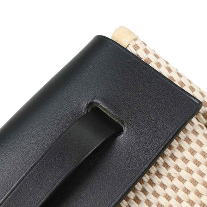 Hermes Black Natural Toile Officier GM Herbag Mini 2 in 1 Clutch Bag