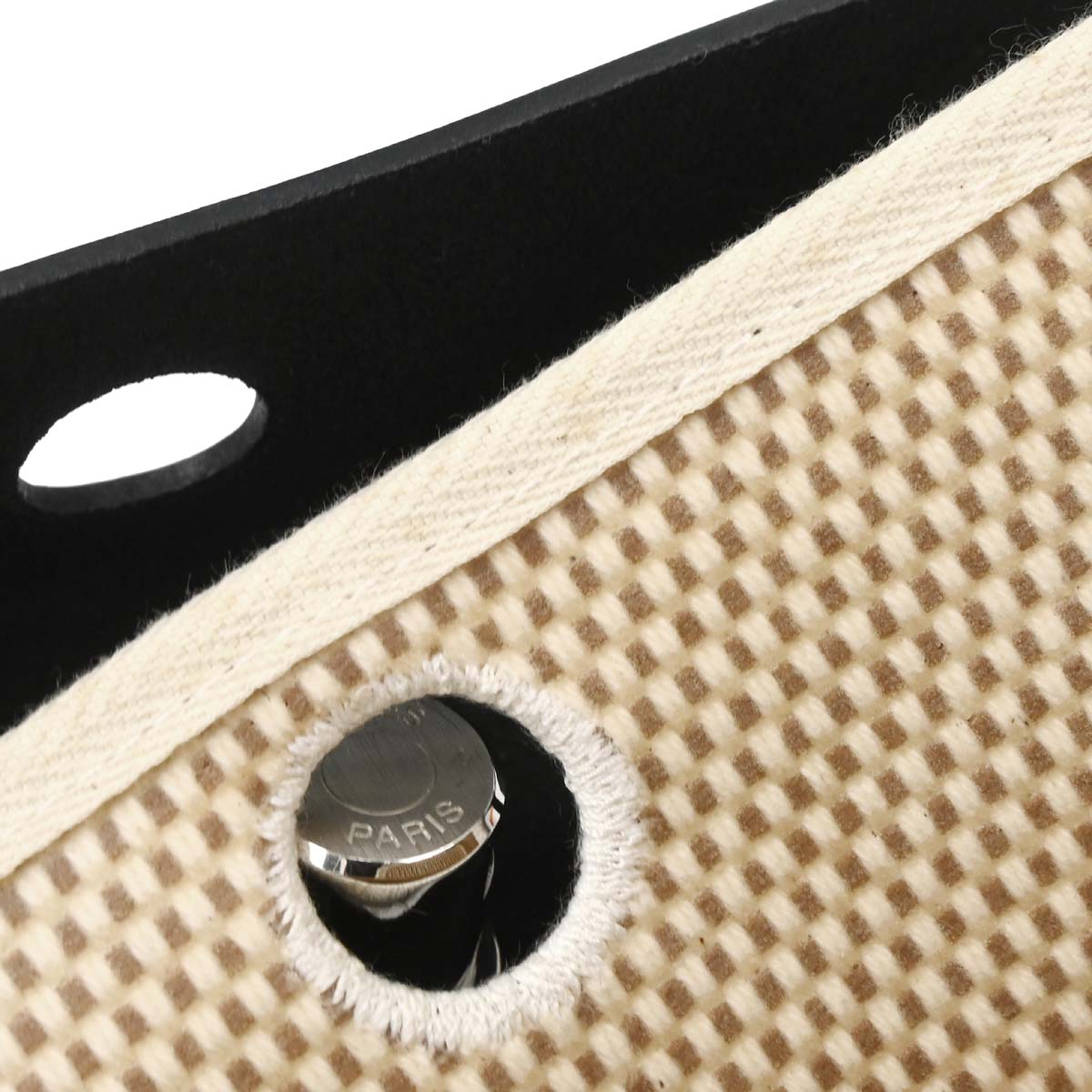 Hermes Black Natural Toile Officier GM Herbag Mini 2 in 1 Clutch Bag