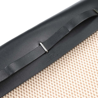 Hermes Black Natural Toile Officier GM Herbag Mini 2 in 1 Clutch Bag