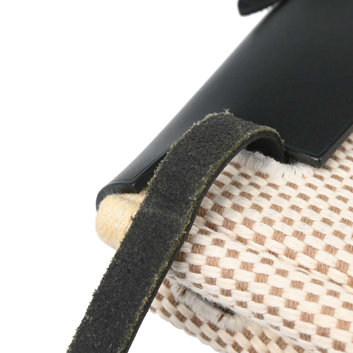 Hermes Black Natural Toile Officier GM Herbag Mini 2 in 1 Clutch Bag