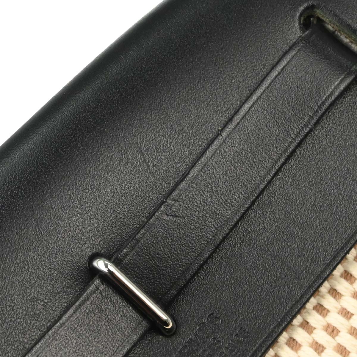 Hermes Black Natural Toile Officier GM Herbag TPM 2 in 1 Shoulder Bag