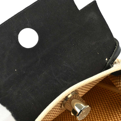 Hermes Black Natural Toile Officier GM Herbag TPM 2 in 1 Shoulder Bag