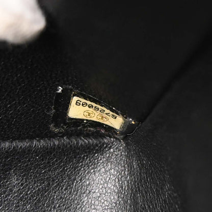 Chanel 2000-2002 Black Caviar Skin Medium Classic Double Flap Shoulder Bag