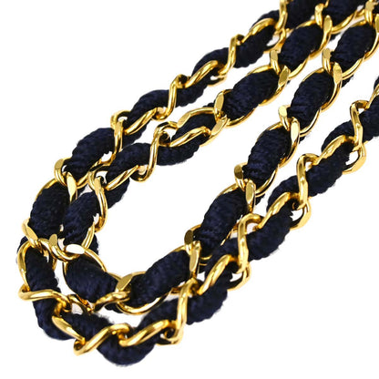 Chanel Blue Velvet Chain Handbag