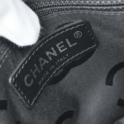 Chanel 2005-2006 Beige Black Calfskin Cambon Ligne Handbag