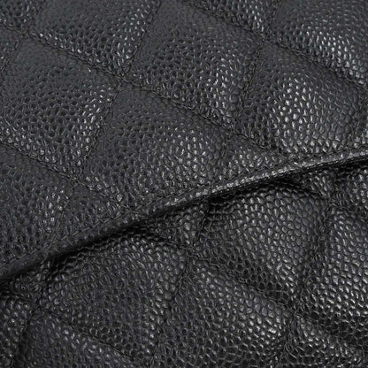 Chanel 2000-2002 Black Caviar Skin Jumbo Classic Flap Shoulder Bag