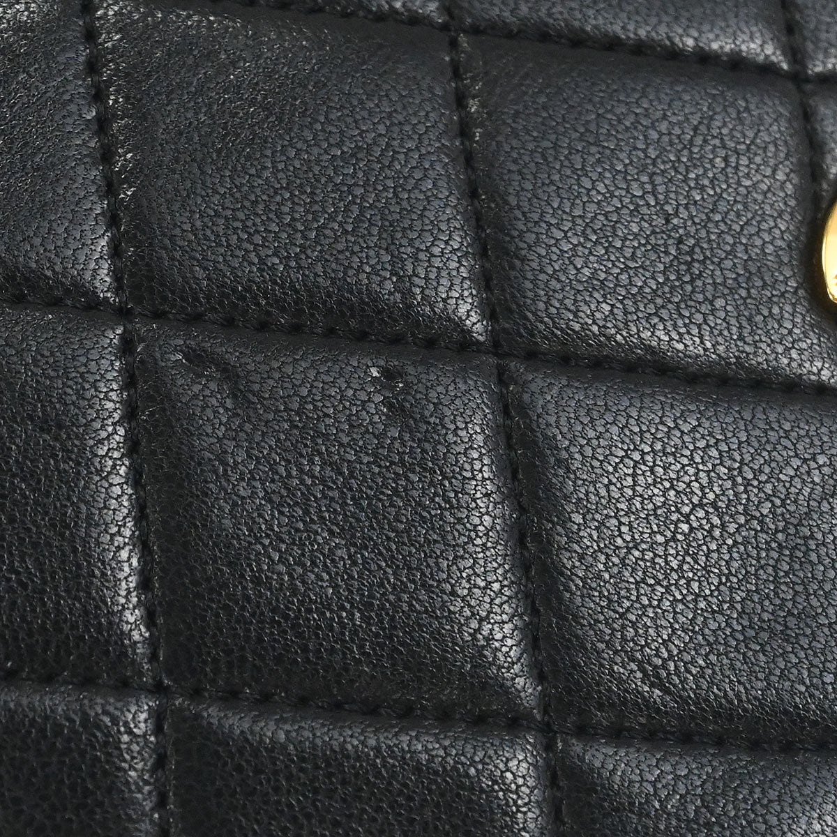 Chanel 1989-1991 Black Lambskin Turnlock Mini Full Flap Shoulder Bag