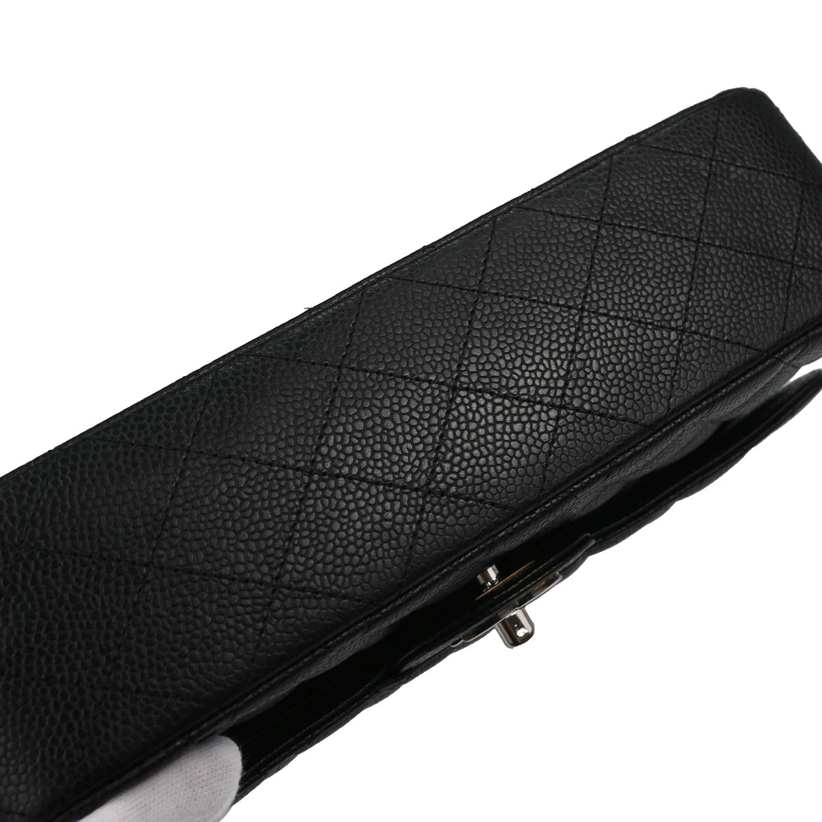 Chanel Black Caviar Skin Medium Classic Double Flap Shoulder Bag