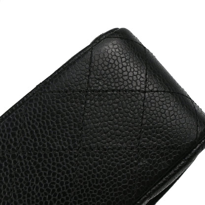 Chanel Black Caviar Skin Medium Classic Double Flap Shoulder Bag