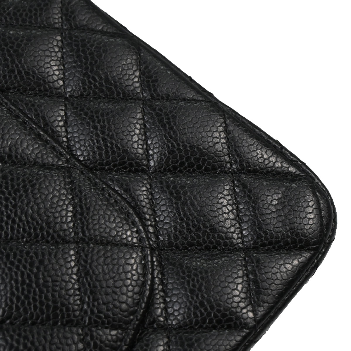 Chanel Black Caviar Skin Medium Classic Double Flap Shoulder Bag