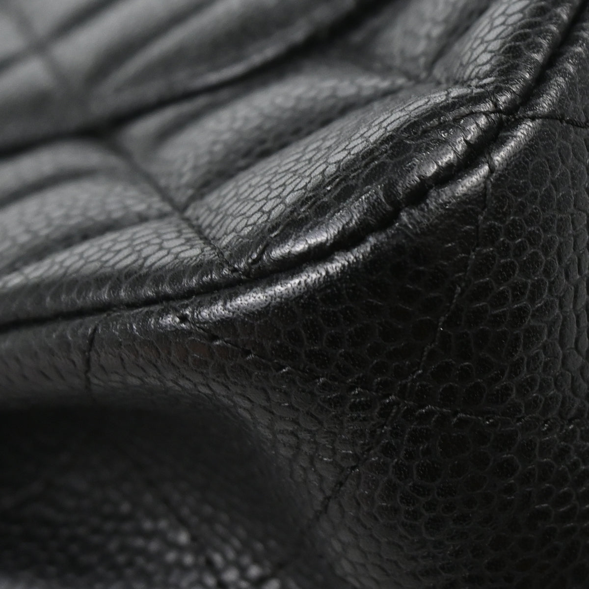 Chanel Black Caviar Skin Medium Classic Double Flap Shoulder Bag