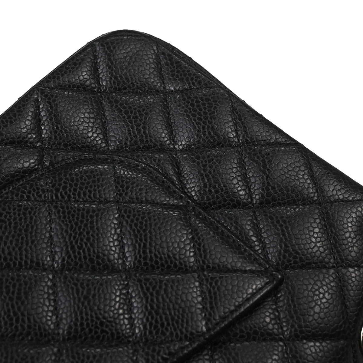 Chanel Black Caviar Skin Medium Classic Double Flap Shoulder Bag