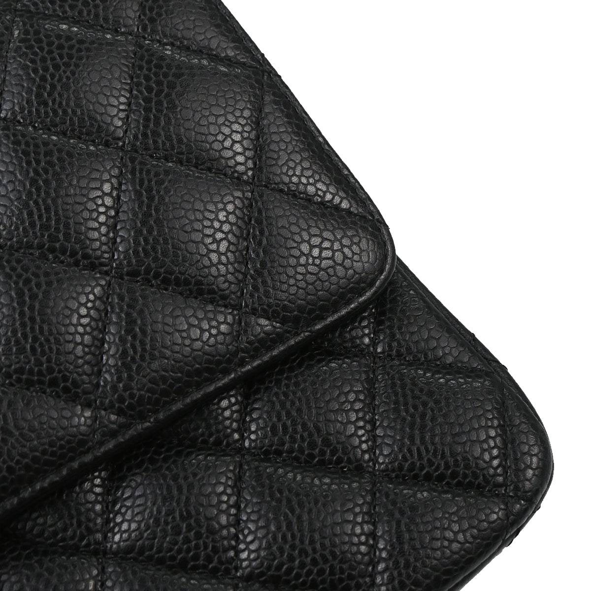 Chanel Black Caviar Skin Medium Classic Double Flap Shoulder Bag