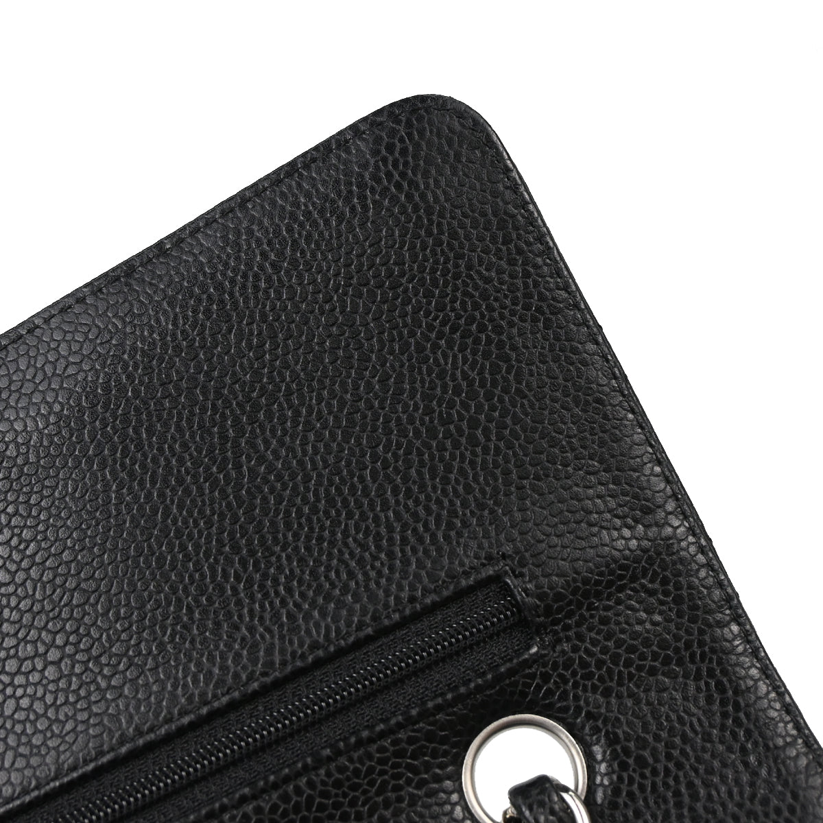 Chanel Black Caviar Skin Medium Classic Double Flap Shoulder Bag