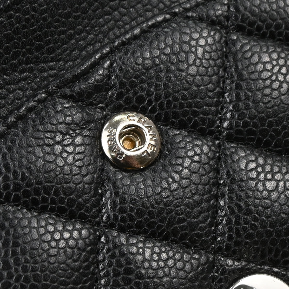 Chanel Black Caviar Skin Medium Classic Double Flap Shoulder Bag