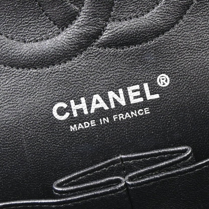 Chanel Black Caviar Skin Medium Classic Double Flap Shoulder Bag