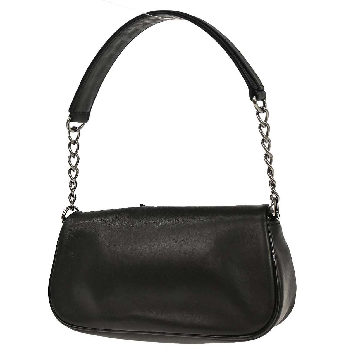 Chanel 2005-2006 Black Lambskin Choco Bar Camellia Handbag