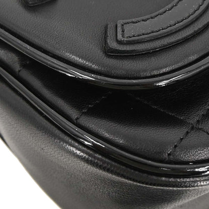 Chanel 2005-2006 Black Lambskin Choco Bar Camellia Handbag