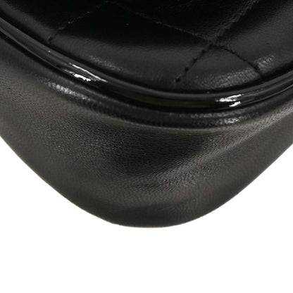 Chanel 2005-2006 Black Lambskin Choco Bar Camellia Handbag