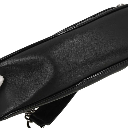 Chanel 2005-2006 Black Lambskin Choco Bar Camellia Handbag