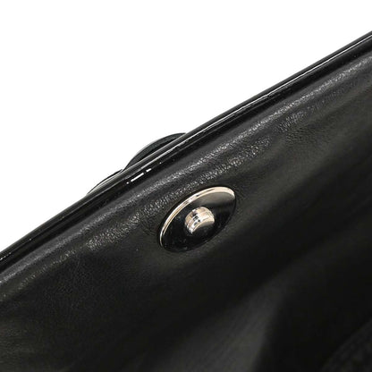 Chanel 2005-2006 Black Lambskin Choco Bar Camellia Handbag