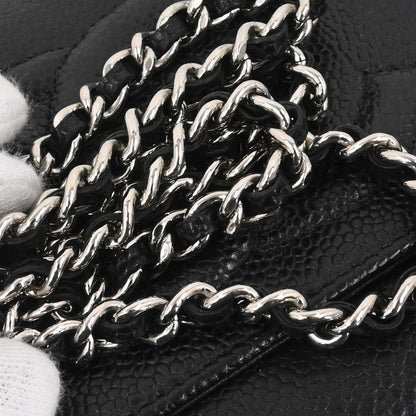 Chanel 2012-2013 Black Caviar Skin Timeless WOC Wallet on Chain Shoulder Bag